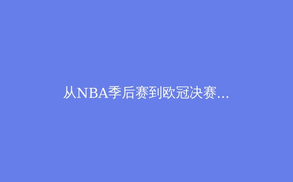 从NBA季后赛到欧冠决赛：现代体育竞技的战术演变与体能极限挑战